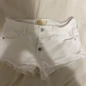 White denim shorts